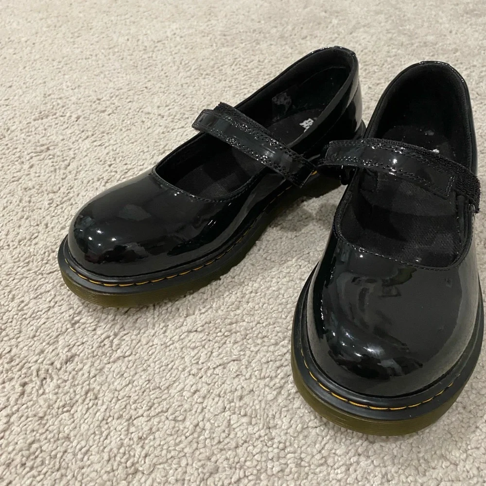 Dr. Martens Black  Glossy Leather Flats - Picture 6 of 6